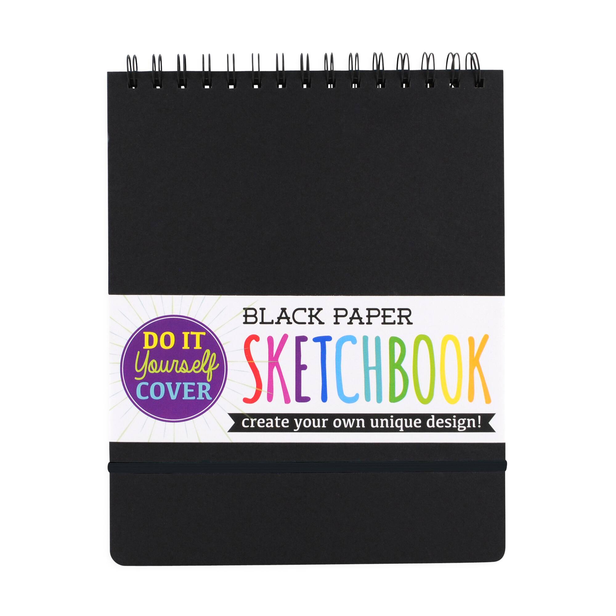 OOLY Large Black Paper D.I.Y. Sketchbook, 8" x 10.5"